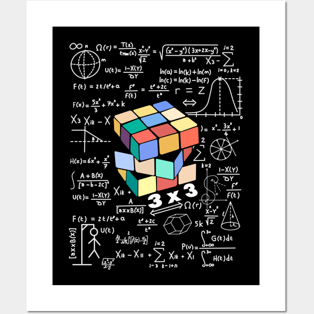 Math problem Rubik Rubics Cube Wall Art by GrafiqueDynasty